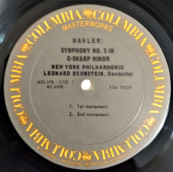 Gustav Mahler - Leonard Bernstein · New York Philharmonic, Jennie Tourel : Symphony No. 5 In C-Sharp Minor / Kindertotenlieder (LP,Album,Reissue,Stereo)