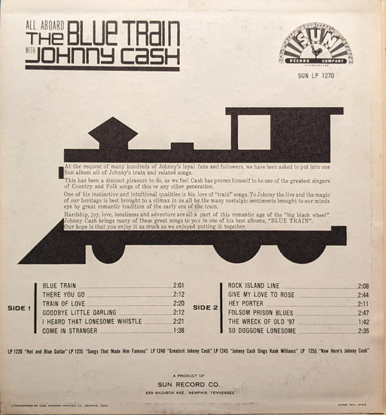Johnny Cash : All Aboard The Blue Train (LP,Album,Compilation,Mono)