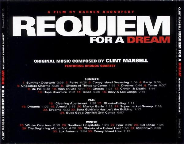 Clint Mansell Featuring Kronos Quartet : Requiem For A Dream (Album)