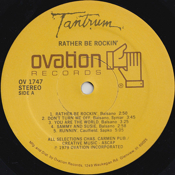 Tantrum (9) : Rather Be Rockin' (LP,Album)