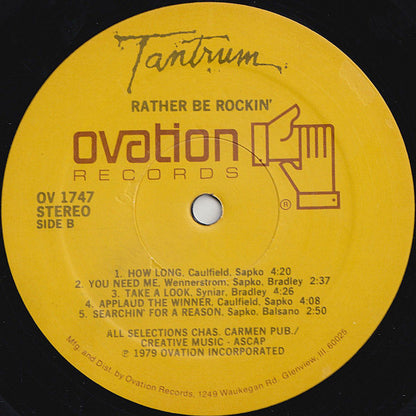 Tantrum (9) : Rather Be Rockin' (LP,Album)