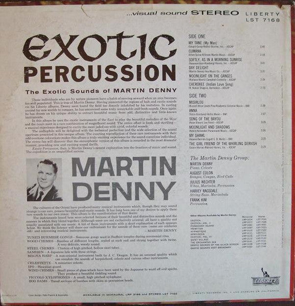 Martin Denny : Exotic Percussion - The Exotic Sounds Of Martin Denny (LP,Album,Stereo)