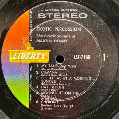 Martin Denny : Exotic Percussion - The Exotic Sounds Of Martin Denny (LP,Album,Stereo)