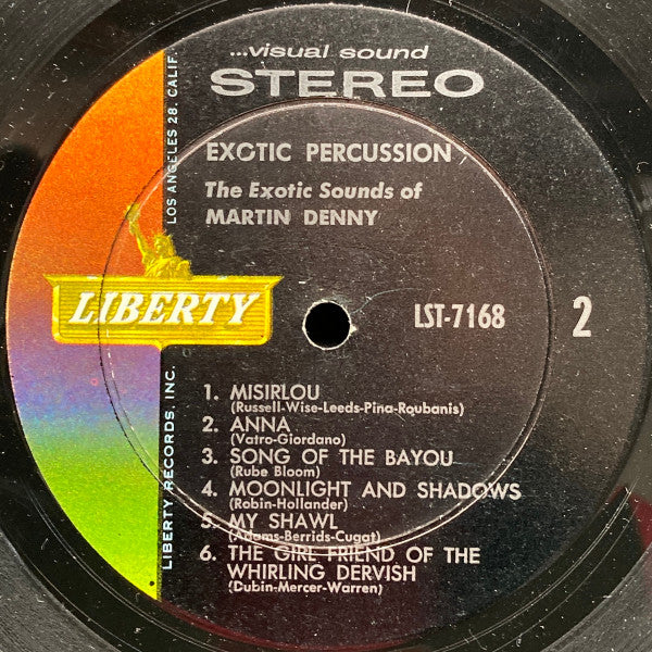 Martin Denny : Exotic Percussion - The Exotic Sounds Of Martin Denny (LP,Album,Stereo)