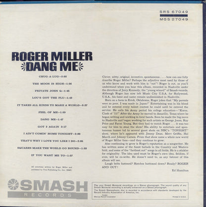 Roger Miller : Dang Me (LP,Album,Mono)