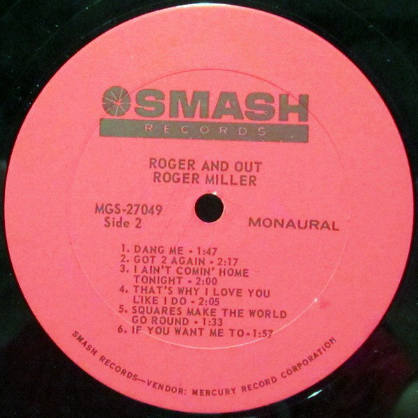 Roger Miller : Dang Me (LP,Album,Mono)