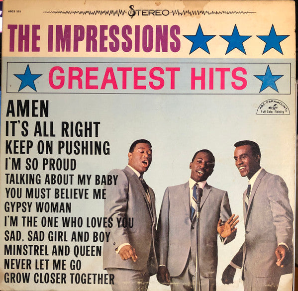 Impressions, The : Greatest Hits (LP,Compilation,Reissue,Repress,Stereo)