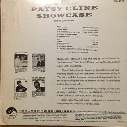 Patsy Cline : Showcase With The Jordanaires (LP,Album,Reissue,Repress,Stereo)