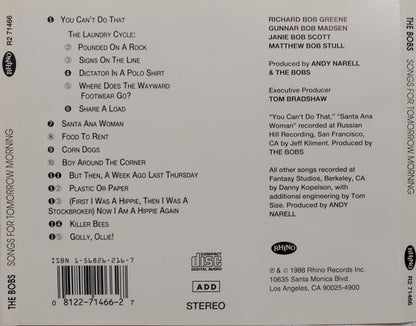 The Bobs : Songs For Tomorrow Morning (Album)