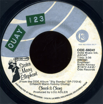 Cheech & Chong : Sister Mary Elephant (7",45 RPM,Single)