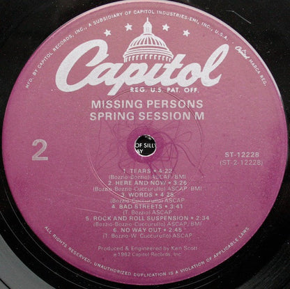 Missing Persons : Spring Session M (LP,Album)
