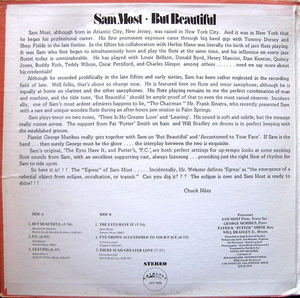 Sam Most : But Beautiful (LP,Album)