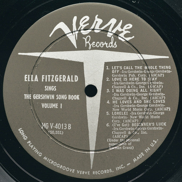 Ella Fitzgerald : Ella Fitzgerald Sings The Gershwin Song Book Vol. 1 (LP,Album,Mono)