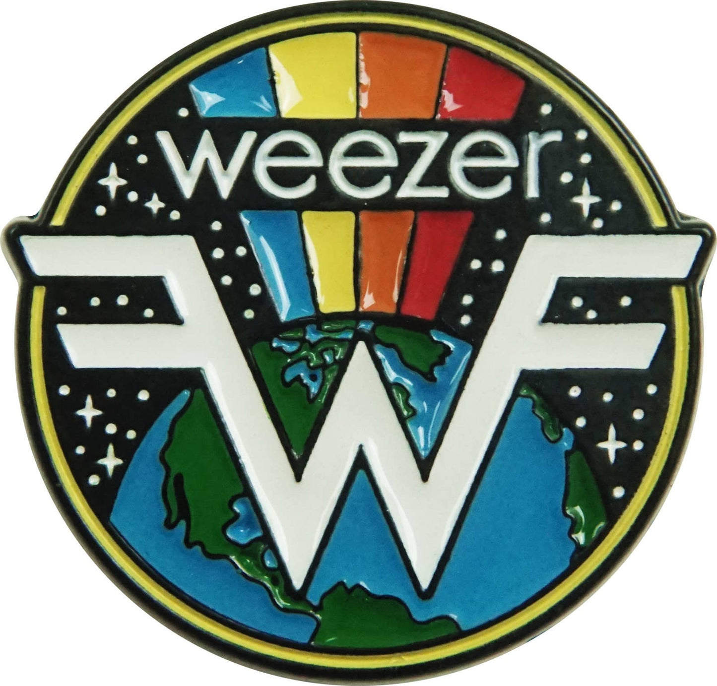 Enamel Pin - Weezer - Rainbow Globe With Logo