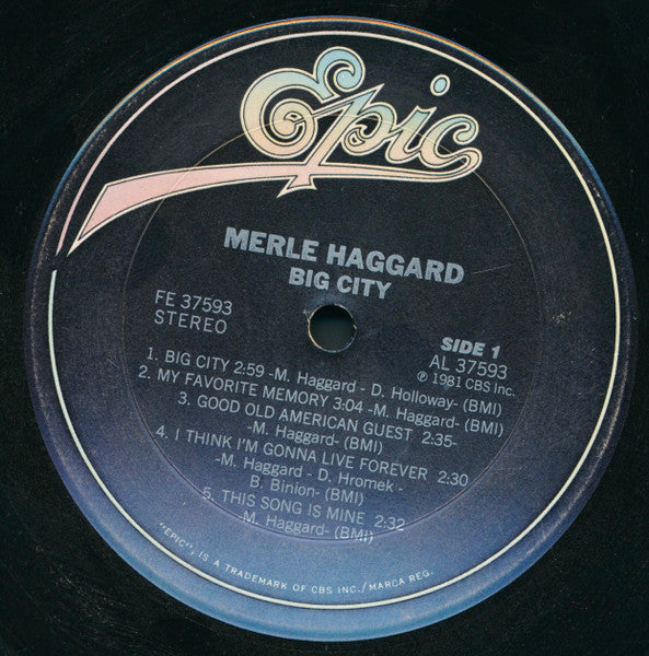 Merle Haggard : Big City (LP,Album,Stereo)