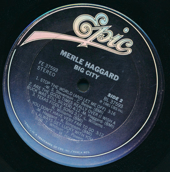 Merle Haggard : Big City (LP,Album,Stereo)