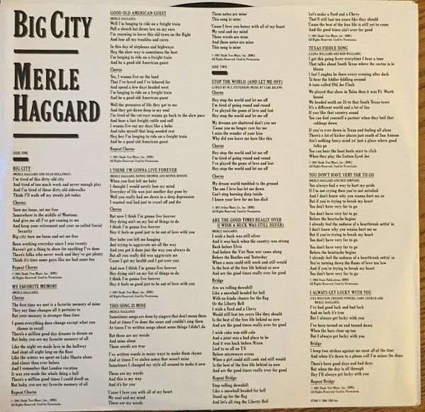 Merle Haggard : Big City (LP,Album,Stereo)