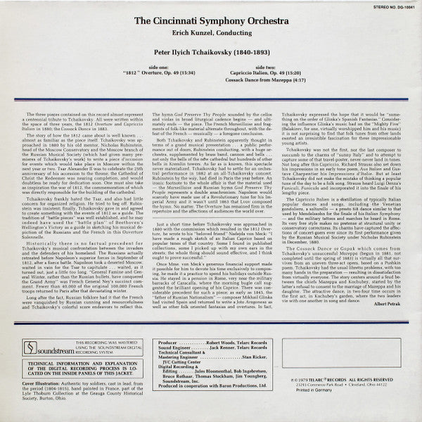 Pyotr Ilyich Tchaikovsky, Cincinnati Symphony Orchestra, Erich Kunzel : 1812 / Capriccio Italien / "Cossack Dance" From Mazeppa (LP)