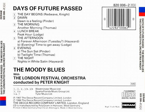 Moody Blues, The With London Festival Orchestra, The Conducted By Peter Knight (5) : Days Of Future Passed (Album,Reissue)