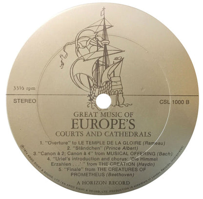 Various : Great Music Of Europe's Courts & Cathedrals (LP,Compilation)