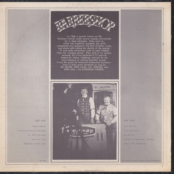 Extension Chords : Barbershop (LP)