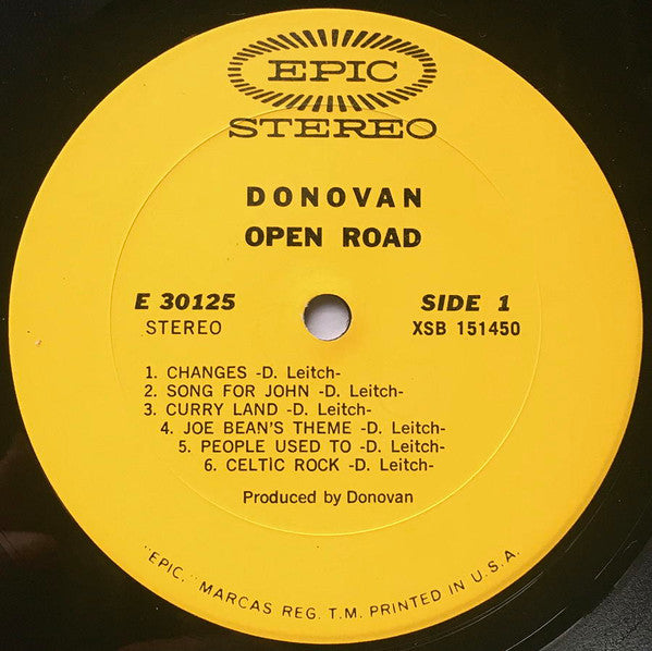 Donovan : Open Road (LP,Album,Stereo)