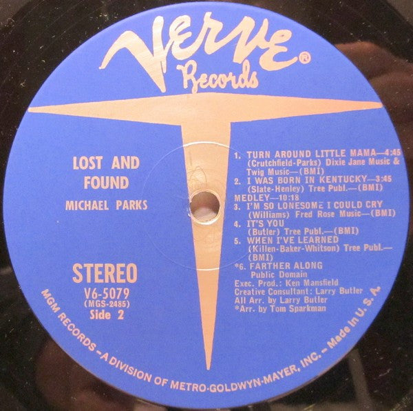 Michael Parks (3) : Lost And Found (LP,Album,Stereo)