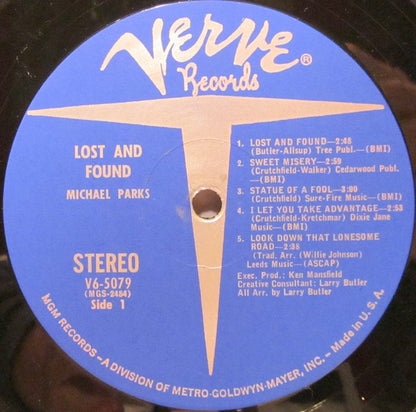 Michael Parks (3) : Lost And Found (LP,Album,Stereo)