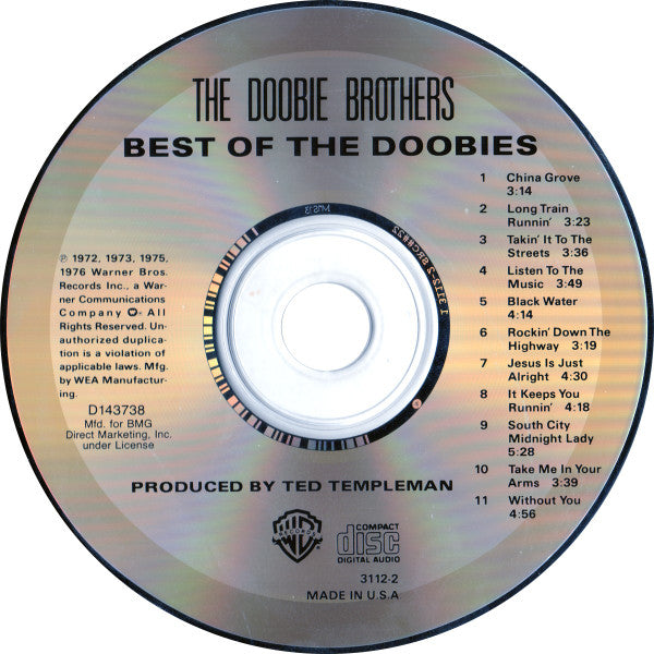 Doobie Brothers, The : Best Of The Doobies (Compilation,Club Edition,Reissue)