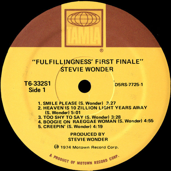Stevie Wonder : Fulfillingness' First Finale (LP,Album)