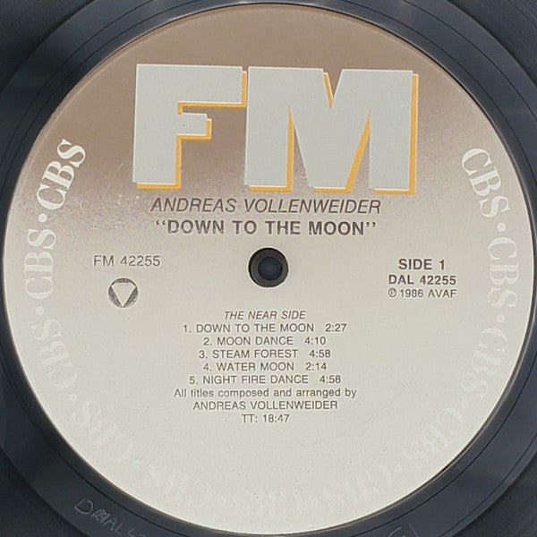 Andreas Vollenweider : Down To The Moon (LP,Album)
