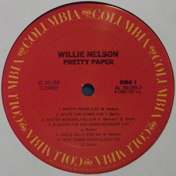 Willie Nelson : Pretty Paper (LP,Album,Stereo)