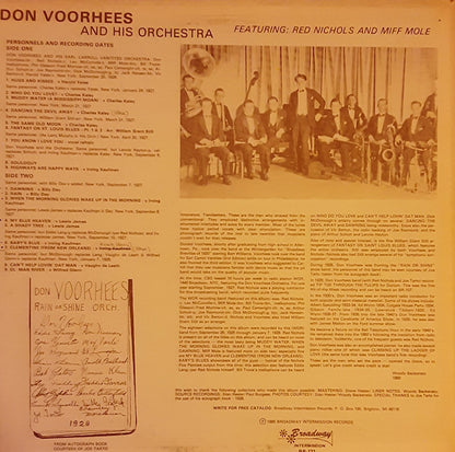 Don Voorhees And His Orchestra : Featuring: Red Nichols And Miff Mole (LP)