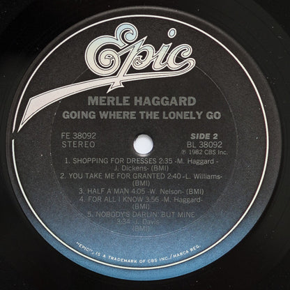 Merle Haggard : Going Where The Lonely Go (LP,Album)