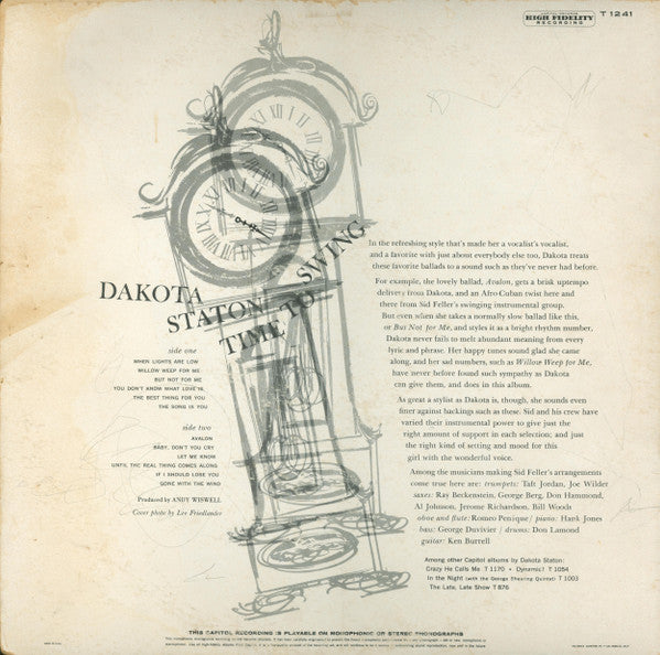 Dakota Staton : Time To Swing (LP,Album,Mono)