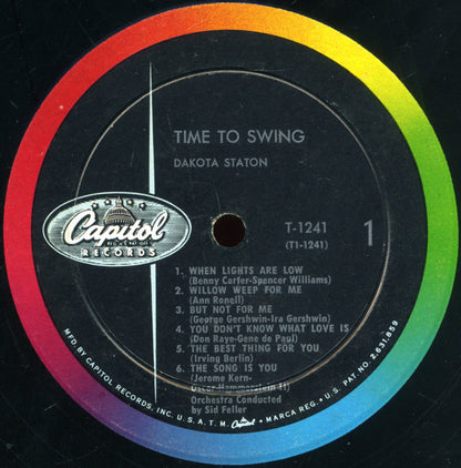 Dakota Staton : Time To Swing (LP,Album,Mono)