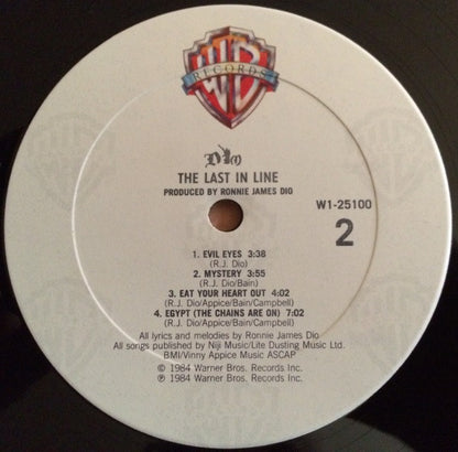 Dio (2) : The Last In Line (LP,Album,Club Edition,Stereo)