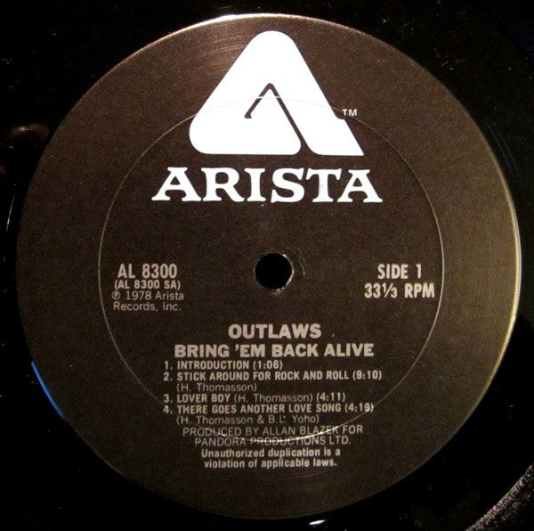 Outlaws : Bring It Back Alive (LP,Album)