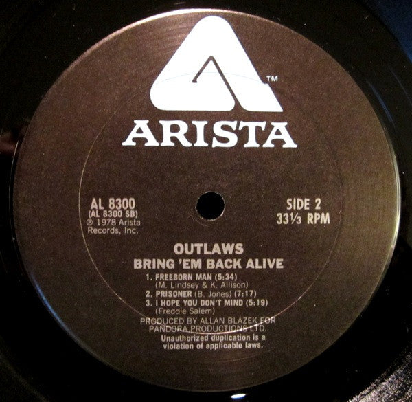 Outlaws : Bring It Back Alive (LP,Album)
