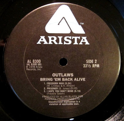 Outlaws : Bring It Back Alive (LP,Album)