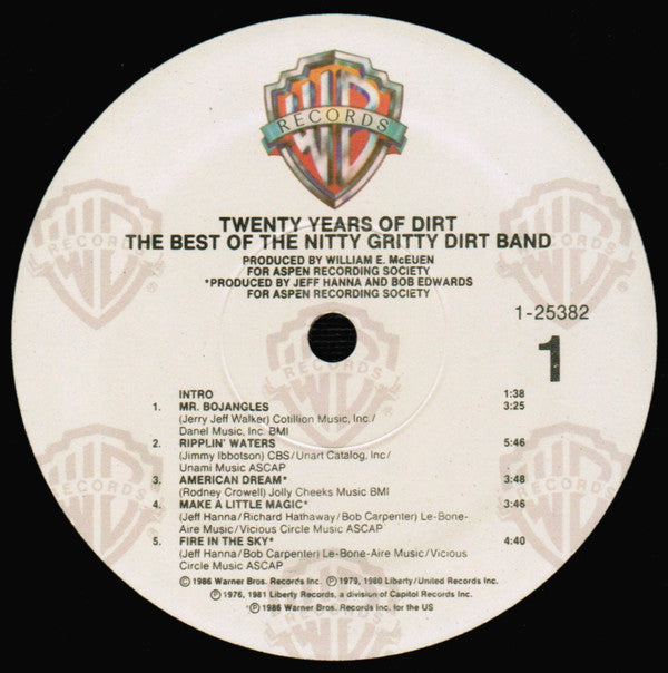 Nitty Gritty Dirt Band : Twenty Years Of Dirt - The Best Of The Nitty Gritty Dirt Band (LP,Compilation)