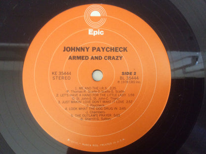 Johnny Paycheck : Armed And Crazy (LP,Album,Stereo)