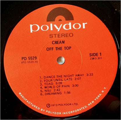 Cream (2) : Off The Top (LP,Compilation)