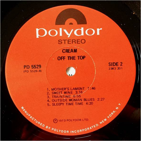 Cream (2) : Off The Top (LP,Compilation)