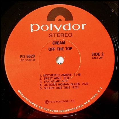Cream (2) : Off The Top (LP,Compilation)