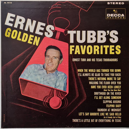 Ernest Tubb And His Texas Troubadours : Ernest Tubb's Golden Favorites (LP,Album,Repress,Stereo)