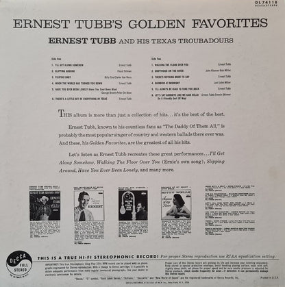 Ernest Tubb And His Texas Troubadours : Ernest Tubb's Golden Favorites (LP,Album,Repress,Stereo)