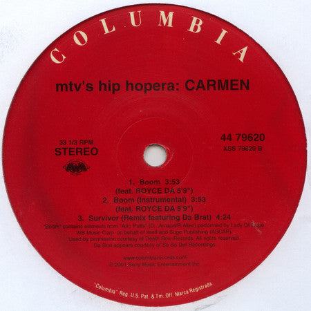 Various : MTV's Hip Hopera: Carmen (12",33 ⅓ RPM)