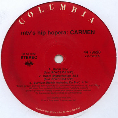 Various : MTV's Hip Hopera: Carmen (12",33 ⅓ RPM)