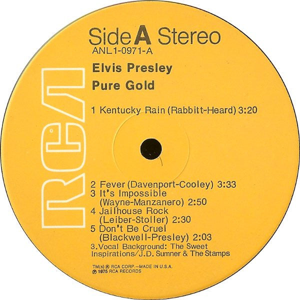 Elvis Presley : Pure Gold (LP,Compilation,Stereo)